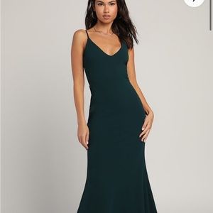 Lulus Infinite Glory Forest Green Maxi Dress - Forrest green - small